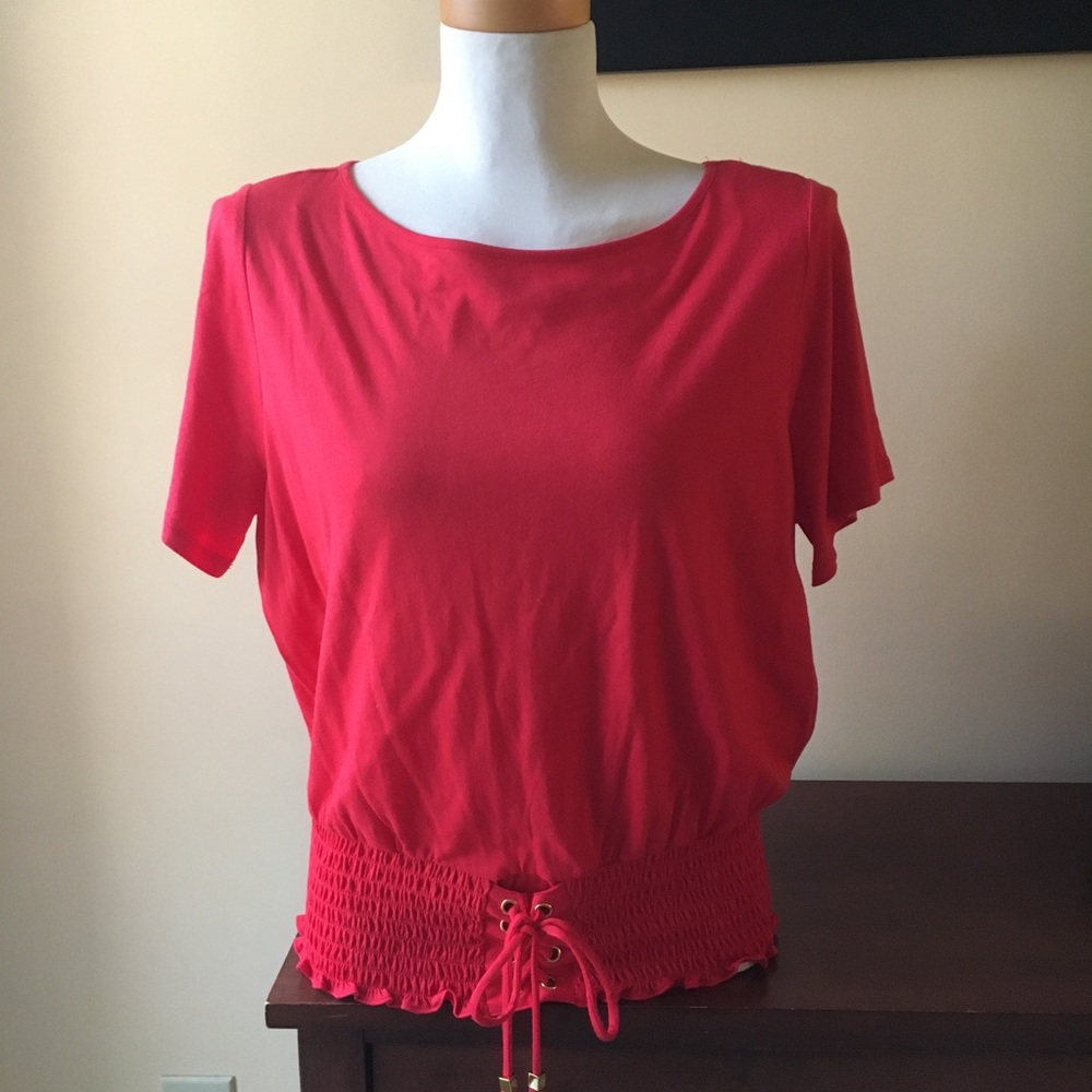 NWT! Michael Kors Red Pullover Top